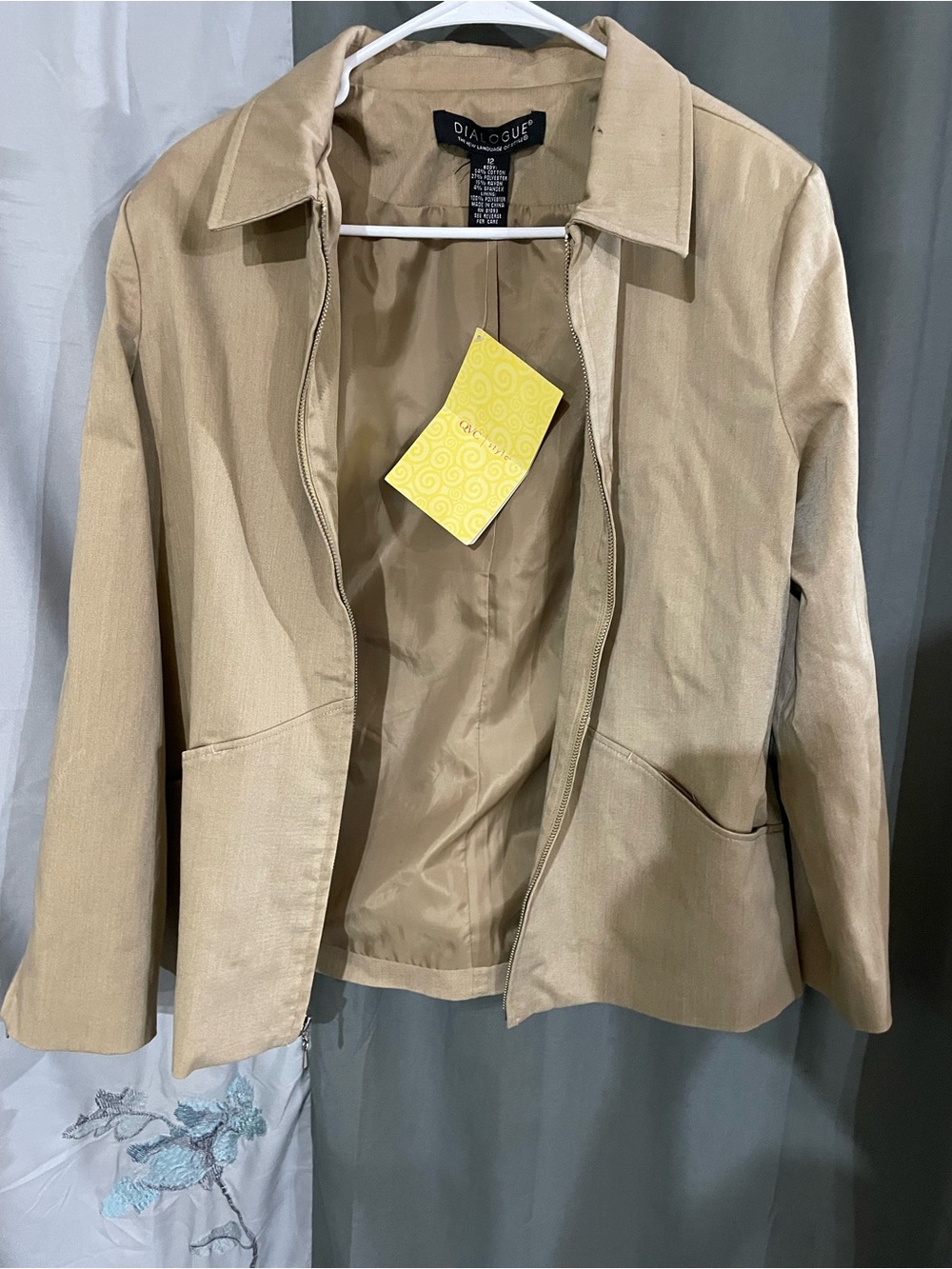 Dialogue Tan Beige Blazer Jacket